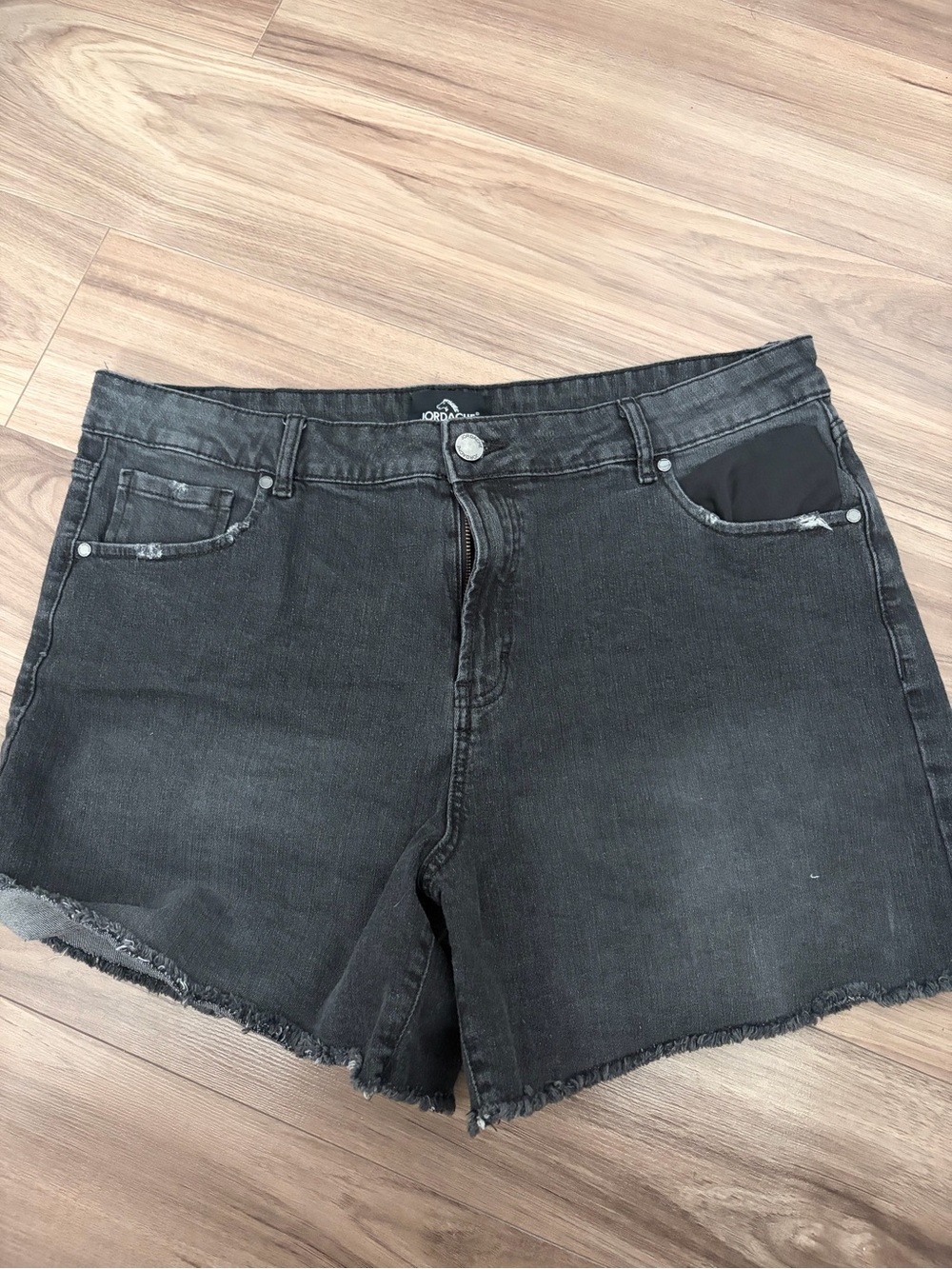Jordache Black High-Rise Denim Shorts